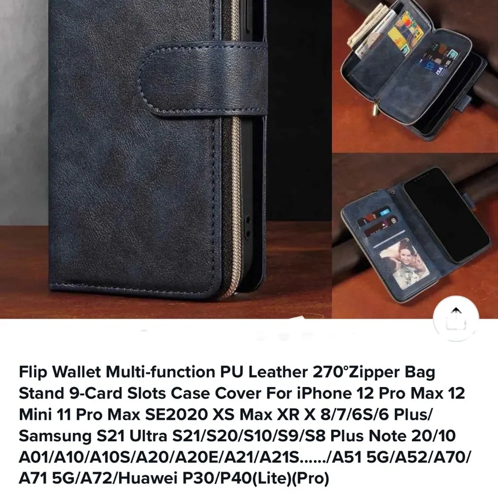 🌞🖤WALLET AND CELL PHONE 📱 CASE BLACK